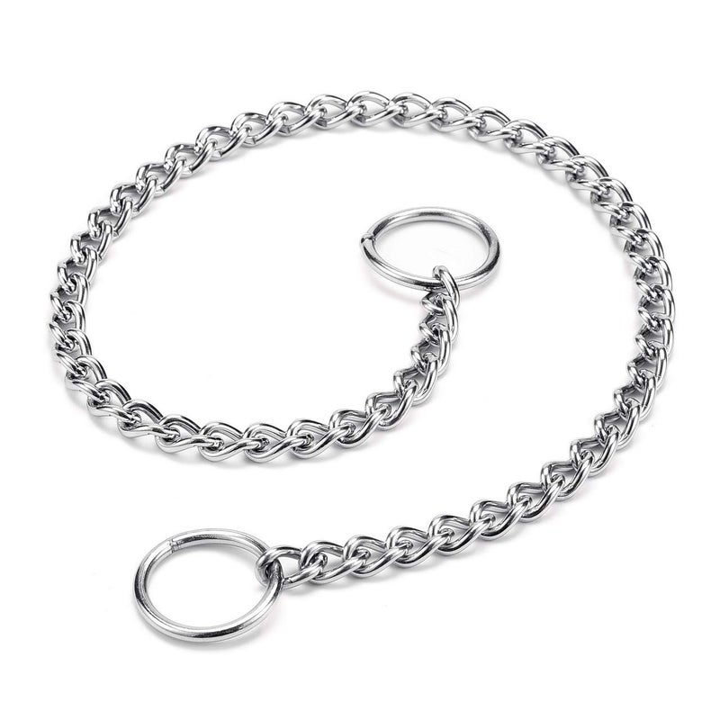 Mogoko Stainless Steel Dog Choke Chain Collar, Puppy Metal P Chain Slip Collar Pet Training Walking Choker(2.0mm;14.0 Inch) - Image 2